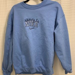 Flame Nike crew neck sweatshirt.